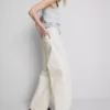 Pocket front wide leg jeans