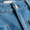 Pocket front wide leg jeans