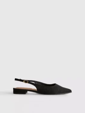 Pointed slingback mules