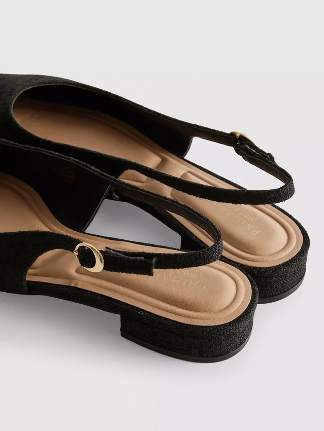 Pointed slingback mules