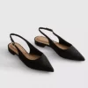 Pointed slingback mules
