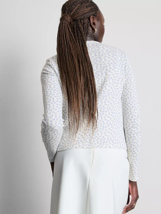 Pointelle cardigan and cami set