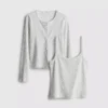 Pointelle cardigan and cami set
