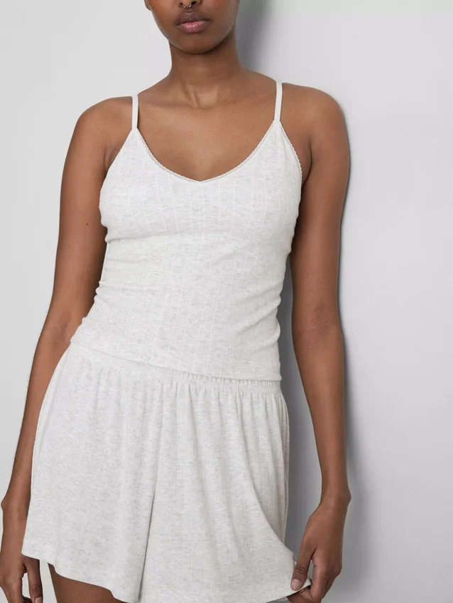Pointelle pajama cami