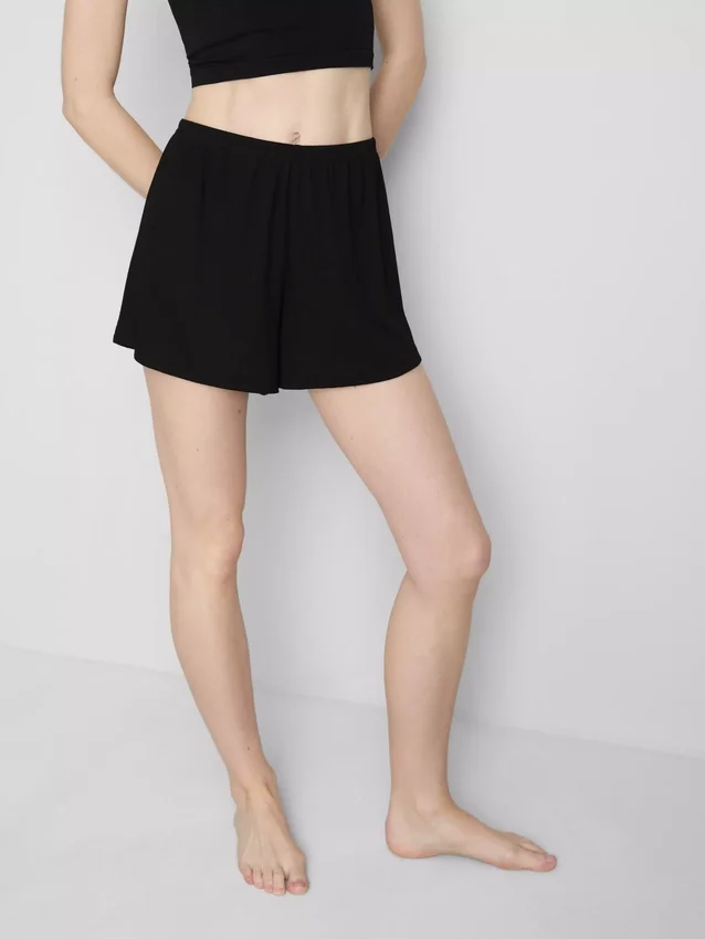 Pointelle pajama shorts