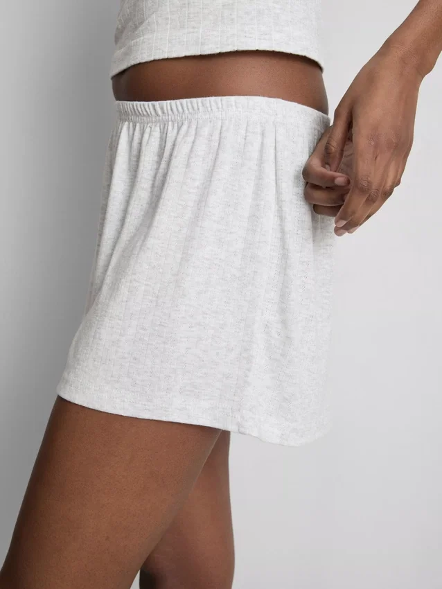 Pointelle pajama shorts