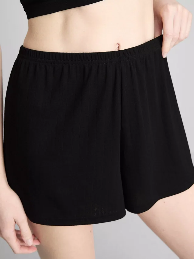 Pointelle pajama shorts