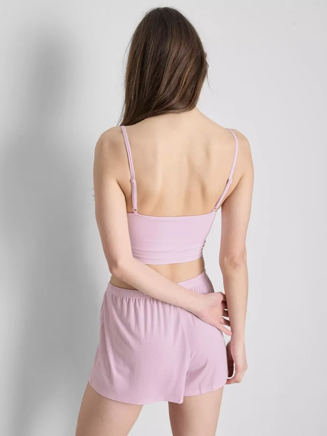 Pointelle pajama shorts