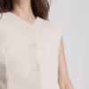 Polished sweatshirt vest
