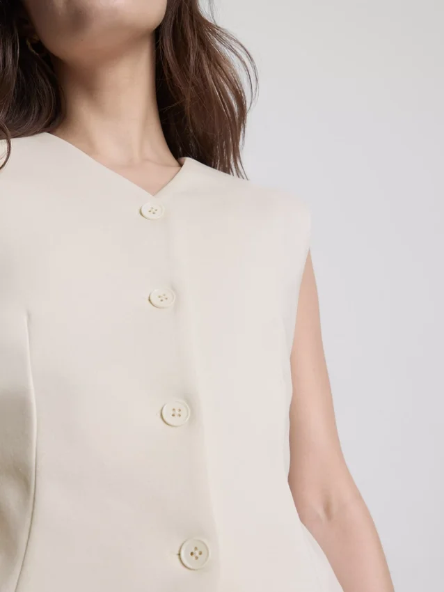 Polished sweatshirt vest