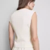 Polished sweatshirt vest