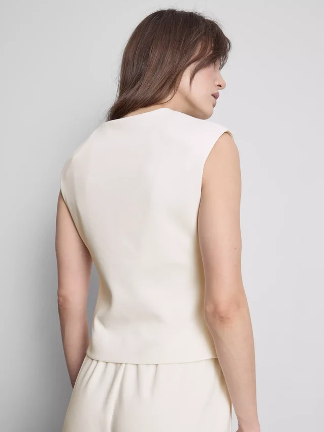 Polished sweatshirt vest