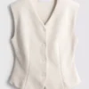 Polished sweatshirt vest