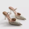 Polka dot pointed pumps
