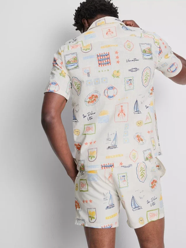 Postcard revere collar shirt