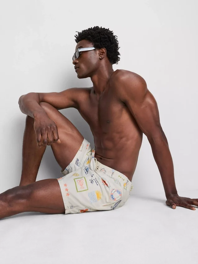 Postcard swim shorts