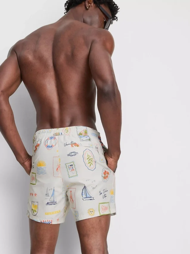 Postcard swim shorts