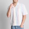 Pride stripe revere collar shirt