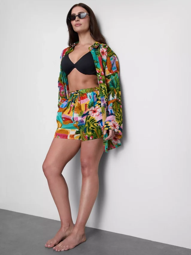 Printed beach shorts
