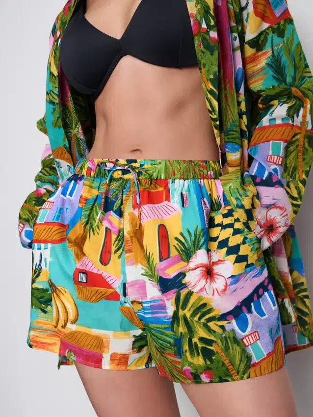 Printed beach shorts