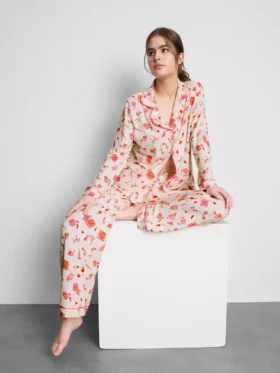 Printed boyfriend pajamas