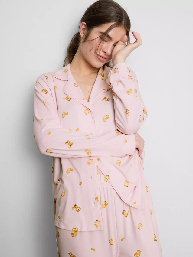 Printed boyfriend pajamas