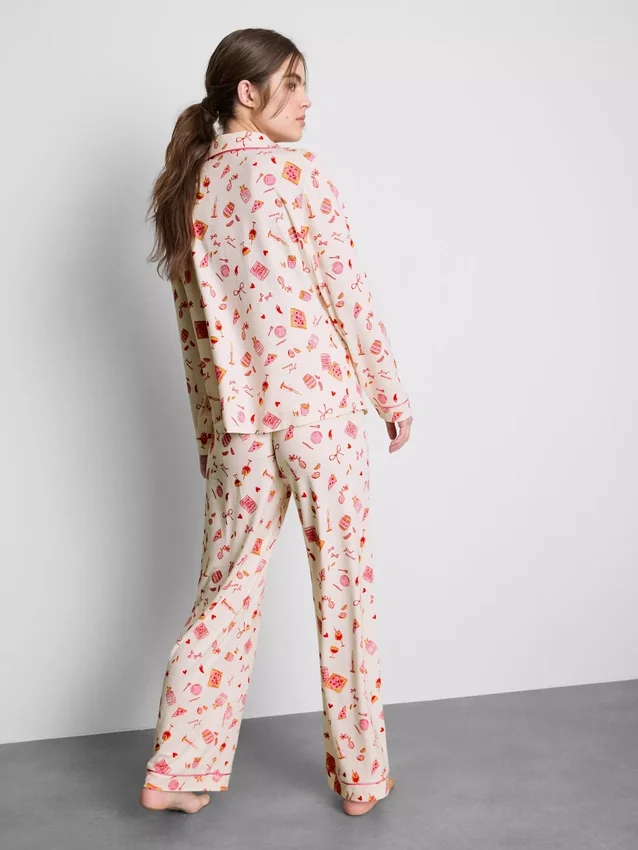 Printed boyfriend pajamas