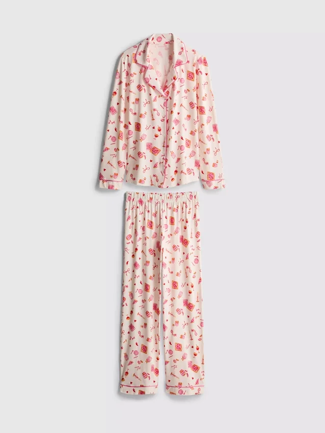 Printed boyfriend pajamas