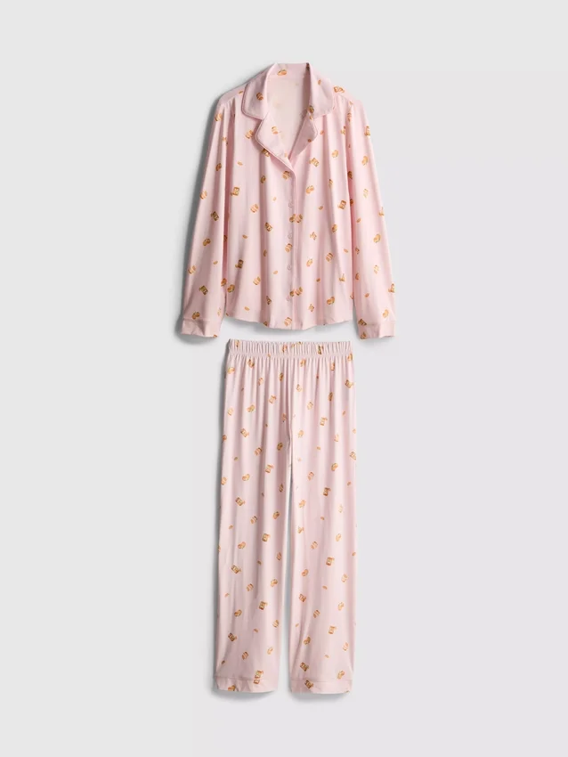 Printed boyfriend pajamas