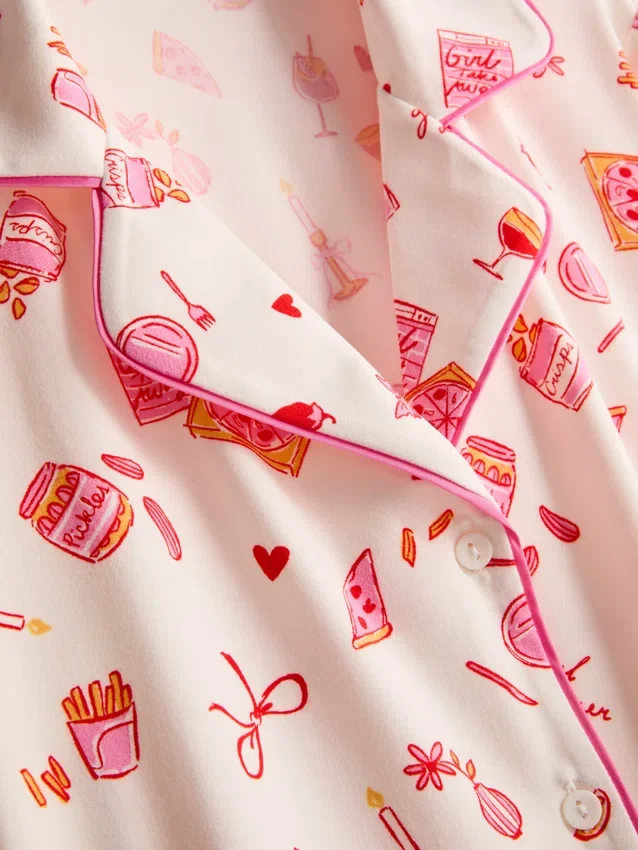 Printed boyfriend pajamas