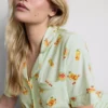 Printed boyfriend shorty pajamas