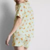 Printed boyfriend shorty pajamas
