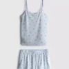 Printed cami and shorts pajamas