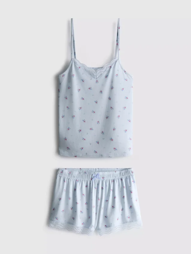 Printed cami and shorts pajamas