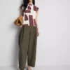 Printed cap sleeve blouse
