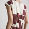 Printed cap sleeve blouse
