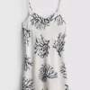 Printed coral mini chemise