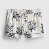 Printed coral pajama shorts