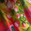 Printed cotton beach button-down shirt