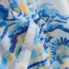 Printed cotton beach button-down shirt