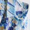 Printed cotton beach button-down shirt