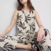 Printed cotton-blend tank