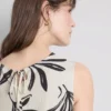 Printed cotton-blend tank