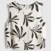 Printed cotton-blend tank