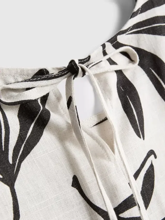 Printed cotton-blend tank