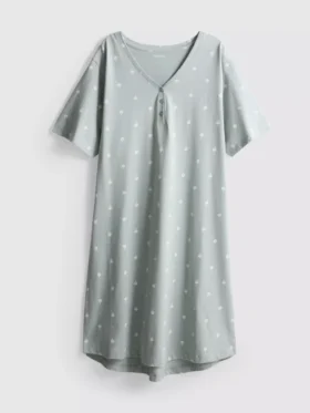 Printed cotton nightgown