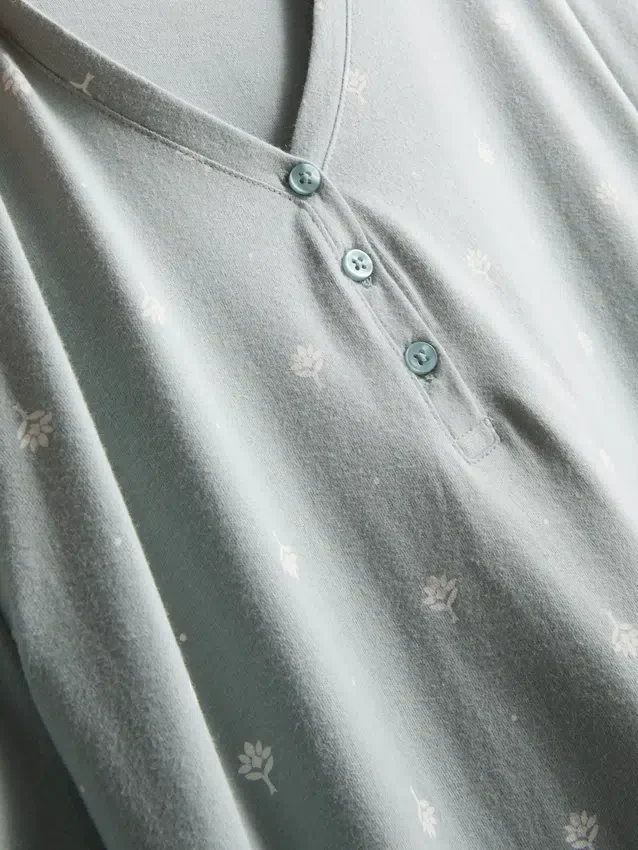 Printed cotton nightgown