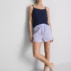 Printed cotton pajama shorts