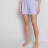 Printed cotton pajama shorts