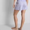 Printed cotton pajama shorts